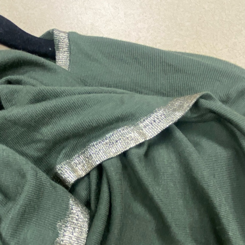 Zadig & Voltaire Willy Gold Long-Sleeve Tee Olive Size Small - Picture 12 of 12